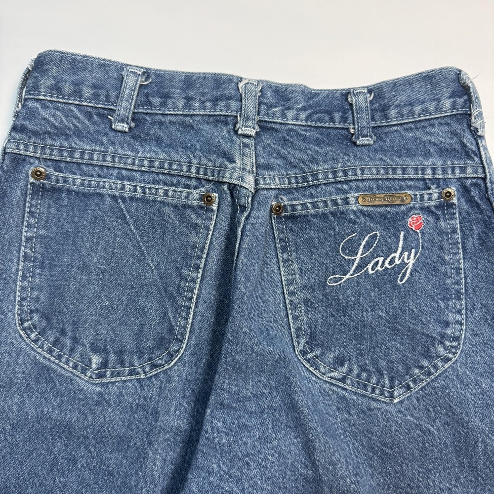 Vintage Kenny Rogers Jeans 12 Blue High Rise Embroidered Lady USA